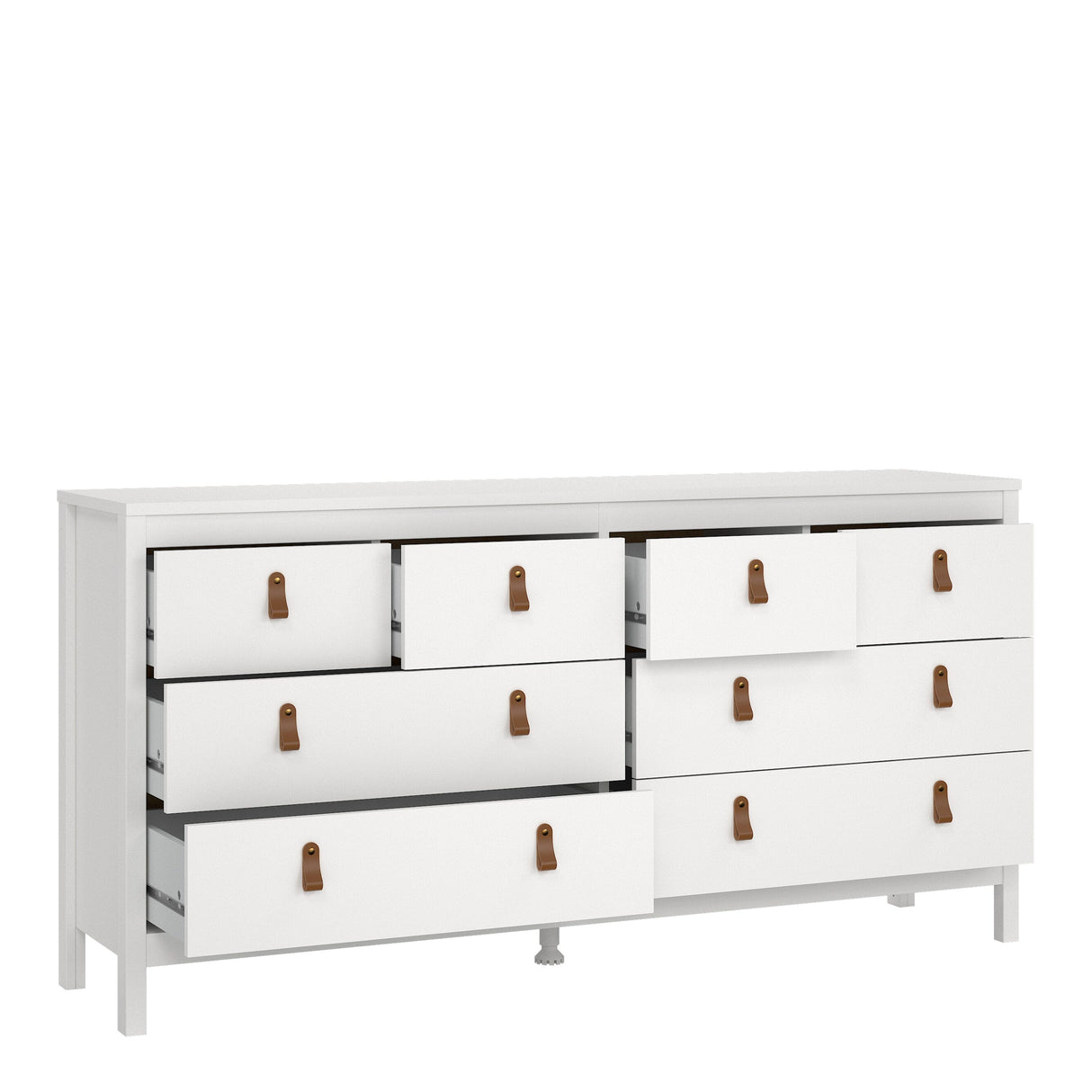 Furniture To Go Barcelona Double Dresser 4+4 Drawers in White
