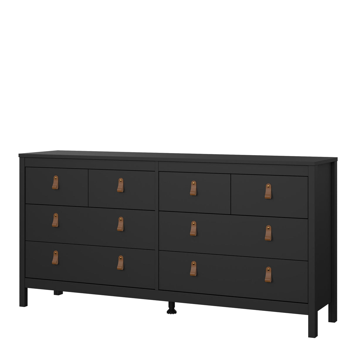Furniture To Go Barcelona Double Dresser 4+4 Drawers in Matt Black