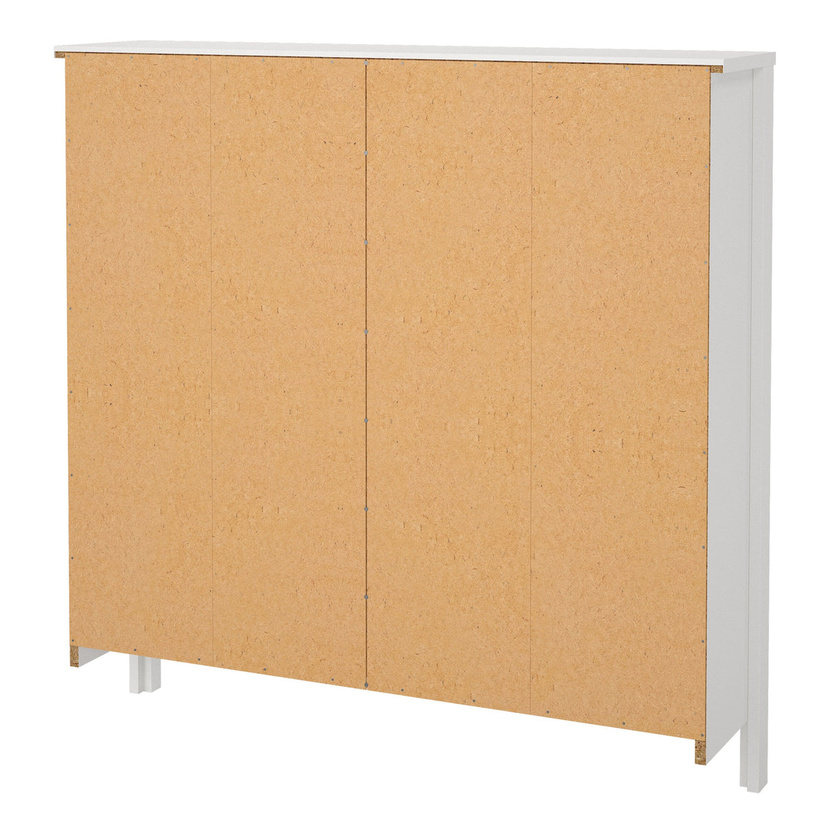 Furniture To Go Barcelona Shoe Cabinet 4 Flip Down Doors in White