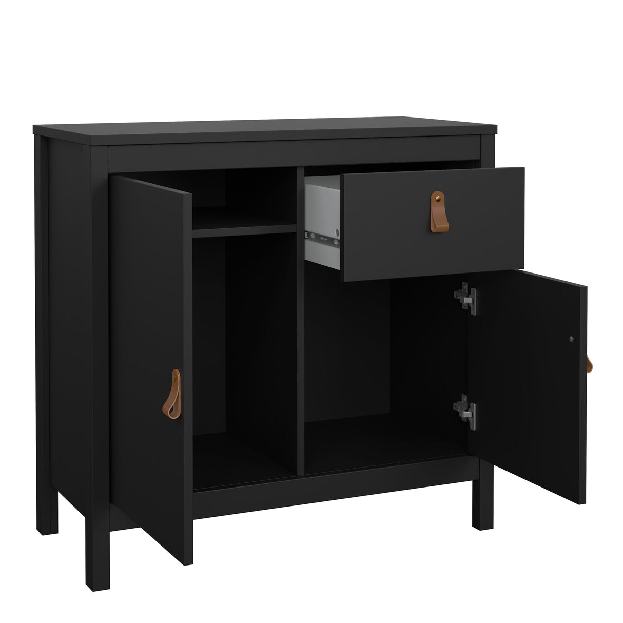 Furniture To Go Barcelona Sideboard 2 Doors 1 Drawer in Matt Black