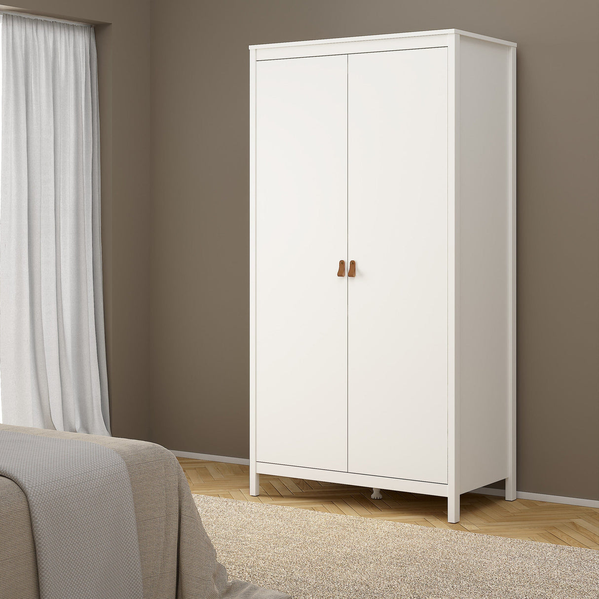 Furniture To Go Barcelona Wardrobe with 2 Doors in White