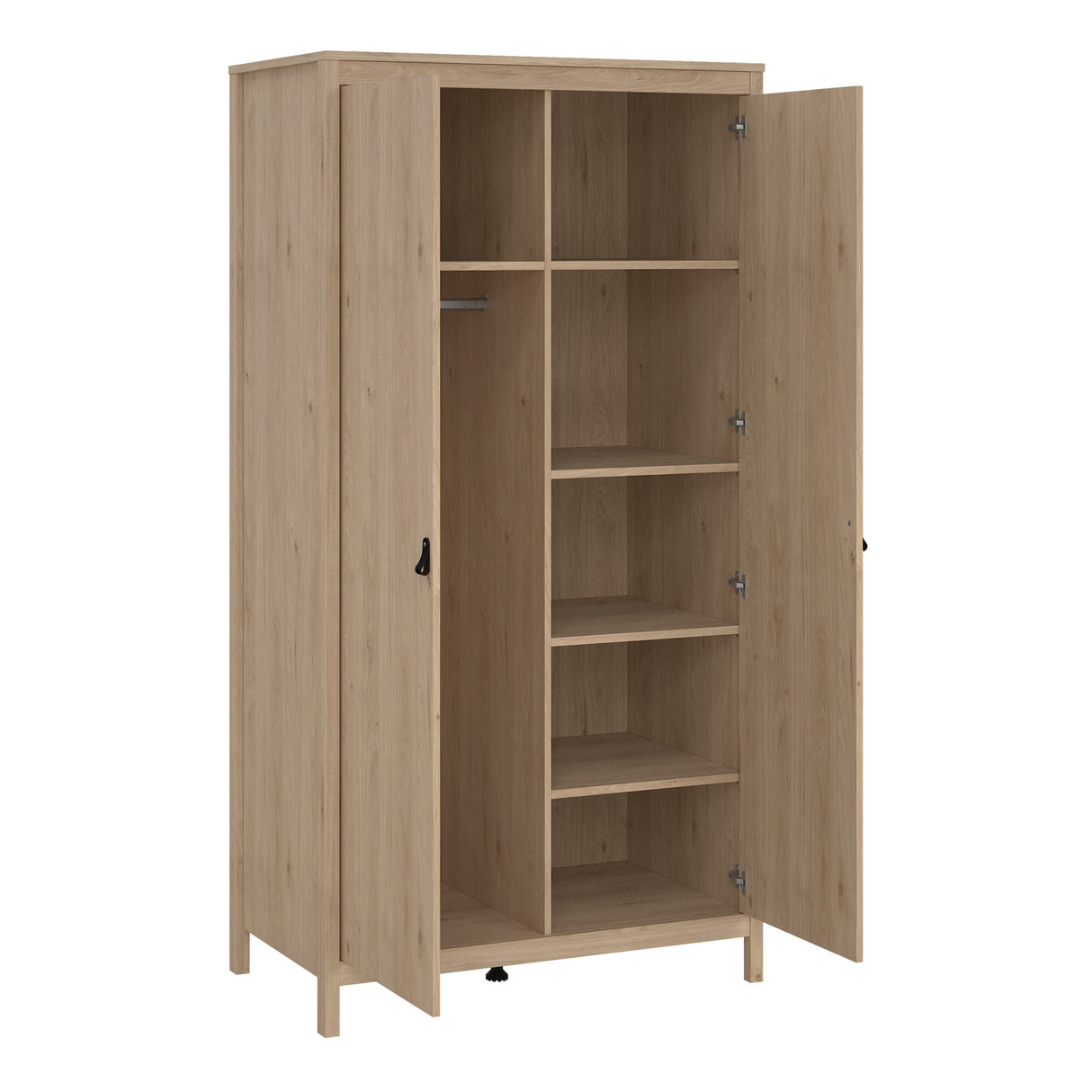 Furniture To Go Barcelona Wardrobe with 2 Doors in Jackson Hickory Oak