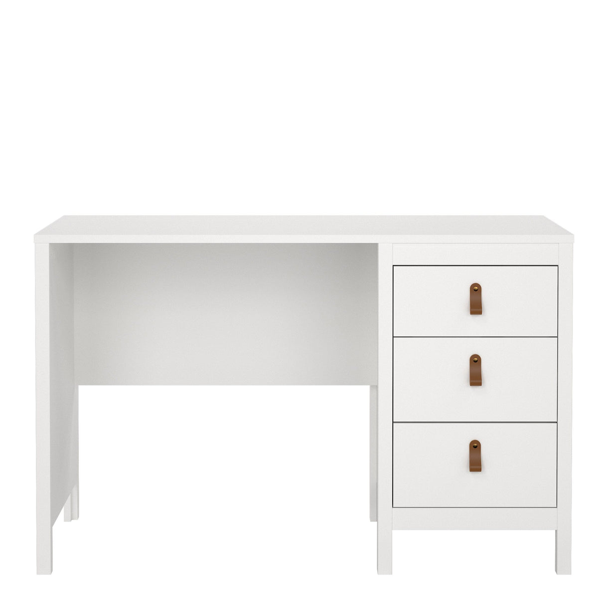 Furniture To Go Barcelona Desk 3 Drawers in White