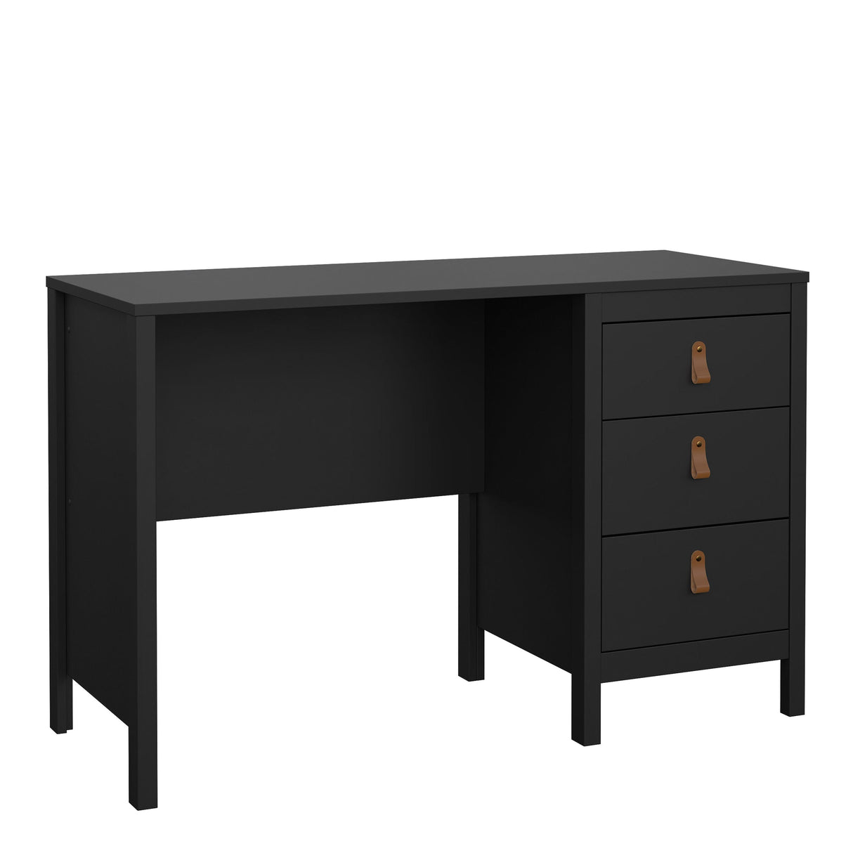 Furniture To Go Barcelona Desk 3 Drawers in Matt Black