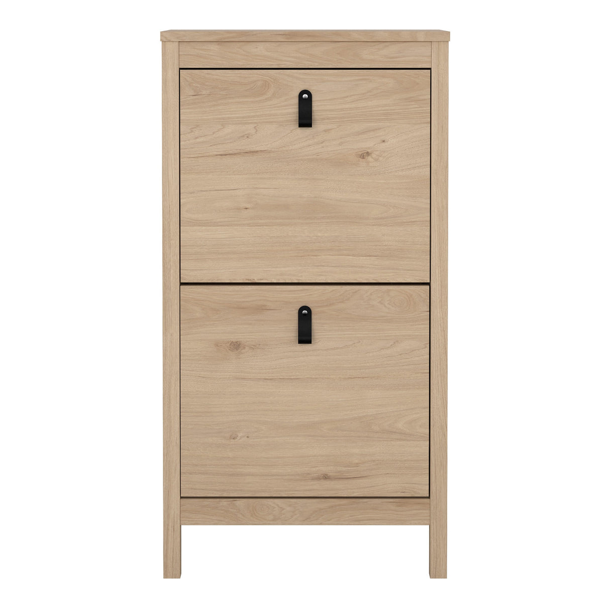 Furniture To Go Barcelona Shoe Cabinet 2 Flap Doors in Jackson Hickory Oak