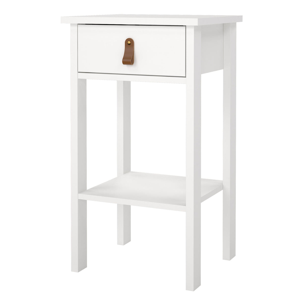 Furniture To Go Barcelona Bedside Table with 1 Drawer in White