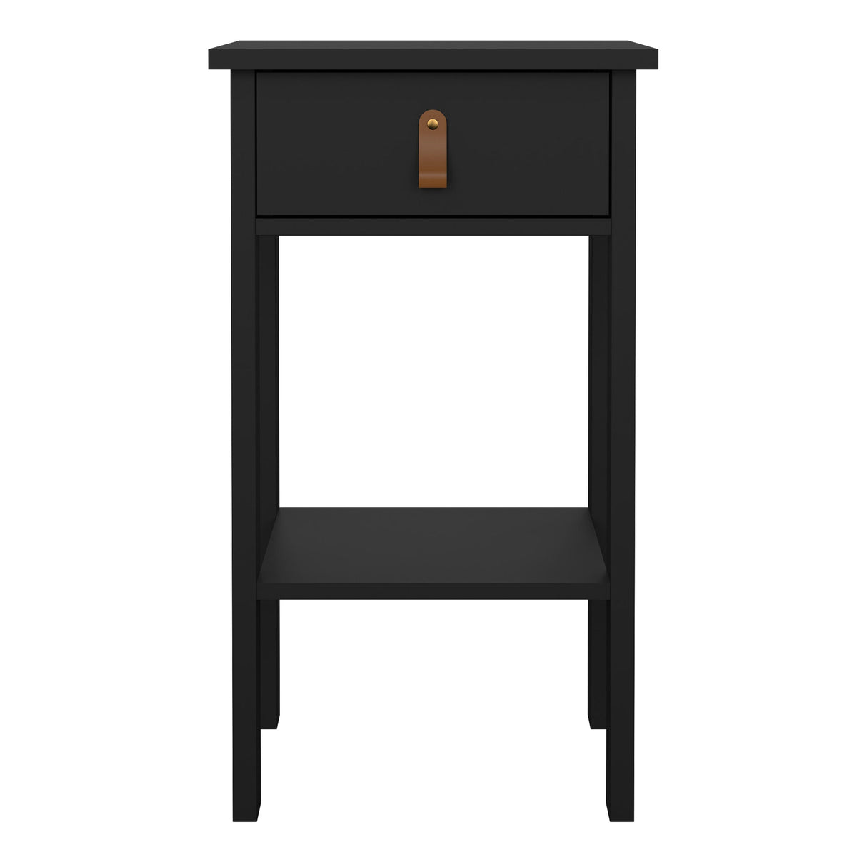 Furniture To Go Barcelona Bedside Table with 1 Drawer in Matt Black