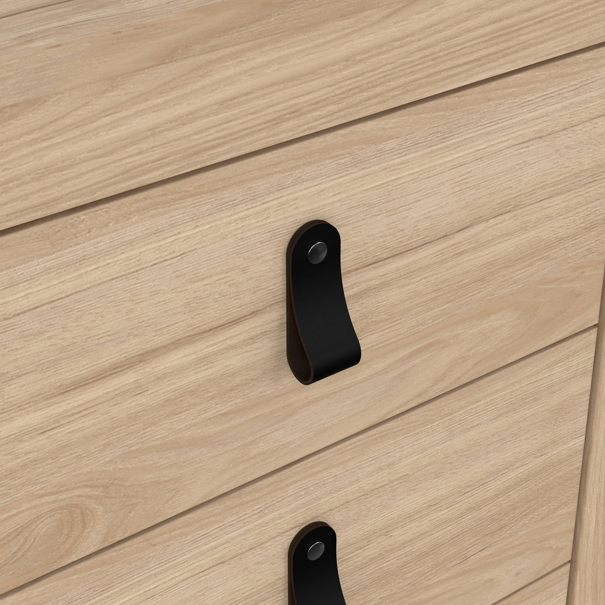 Furniture To Go Barcelona Bedside Table 3 Drawers in Jackson Hickory Oak