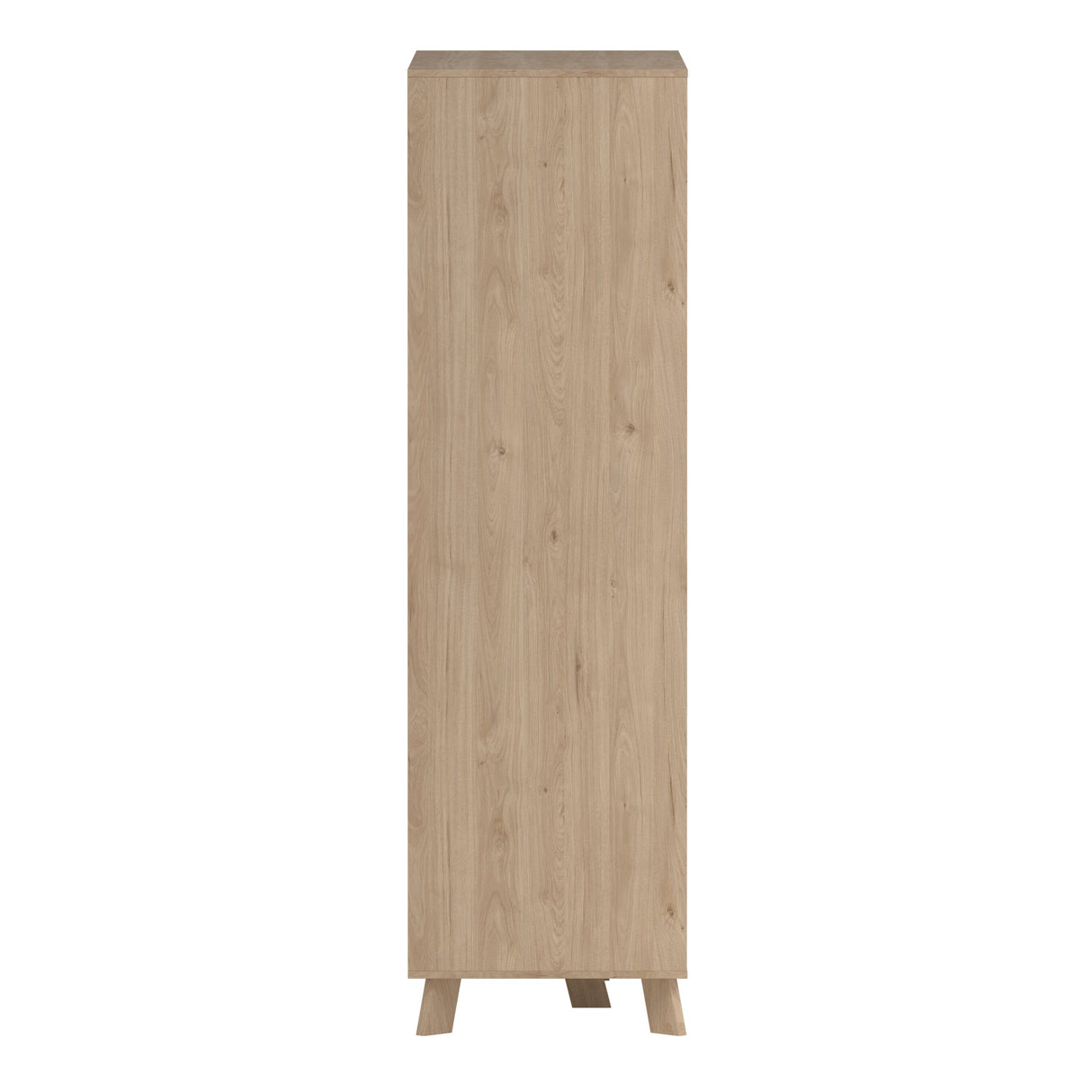 Furniture To Go Ikast Wardrobe 3 Doors and 2 Drawers with Mirror in Jackson Hickory and White