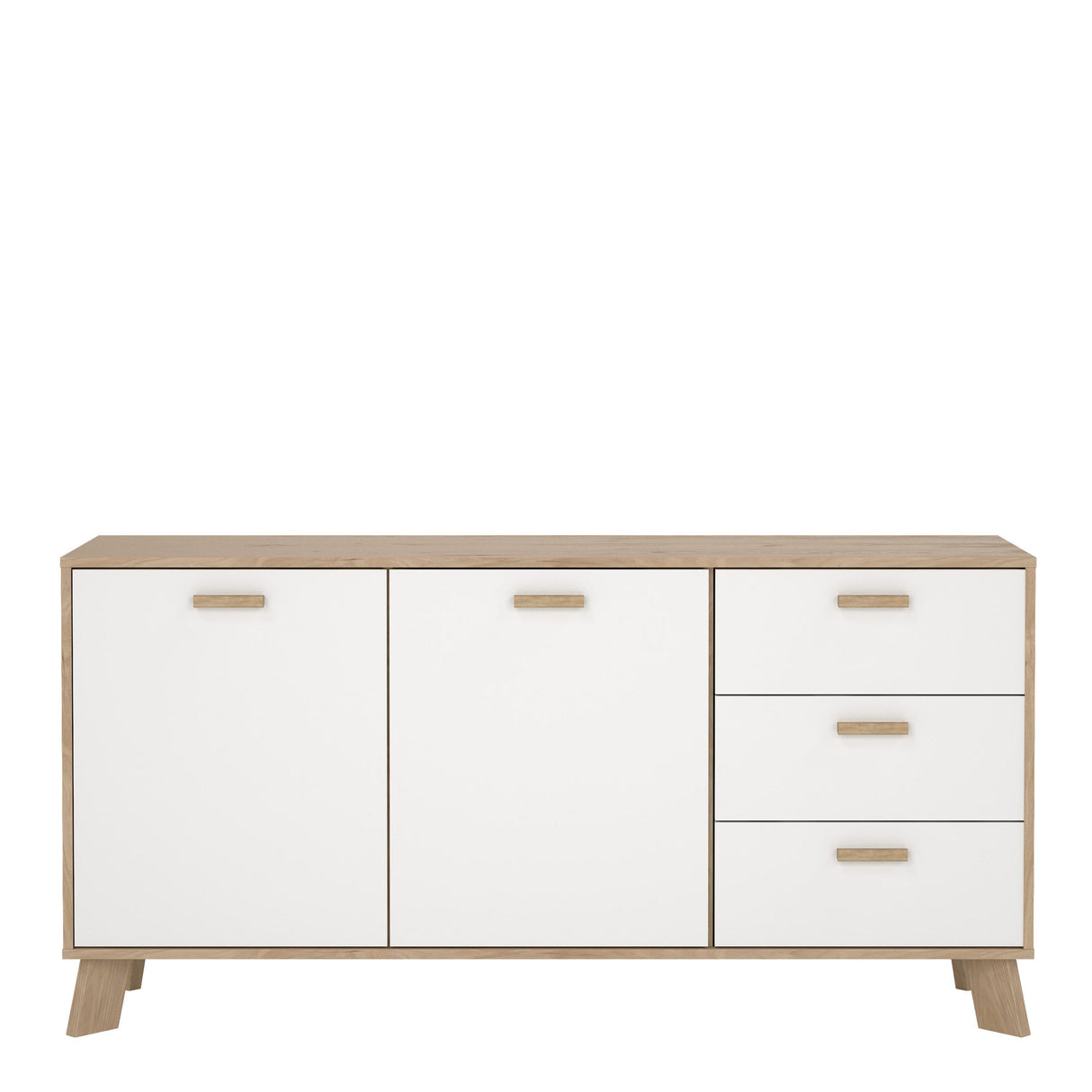 Furniture To Go Ikast Sideboard 2 Doors + 3 Drawers in Jackson Hickory and White