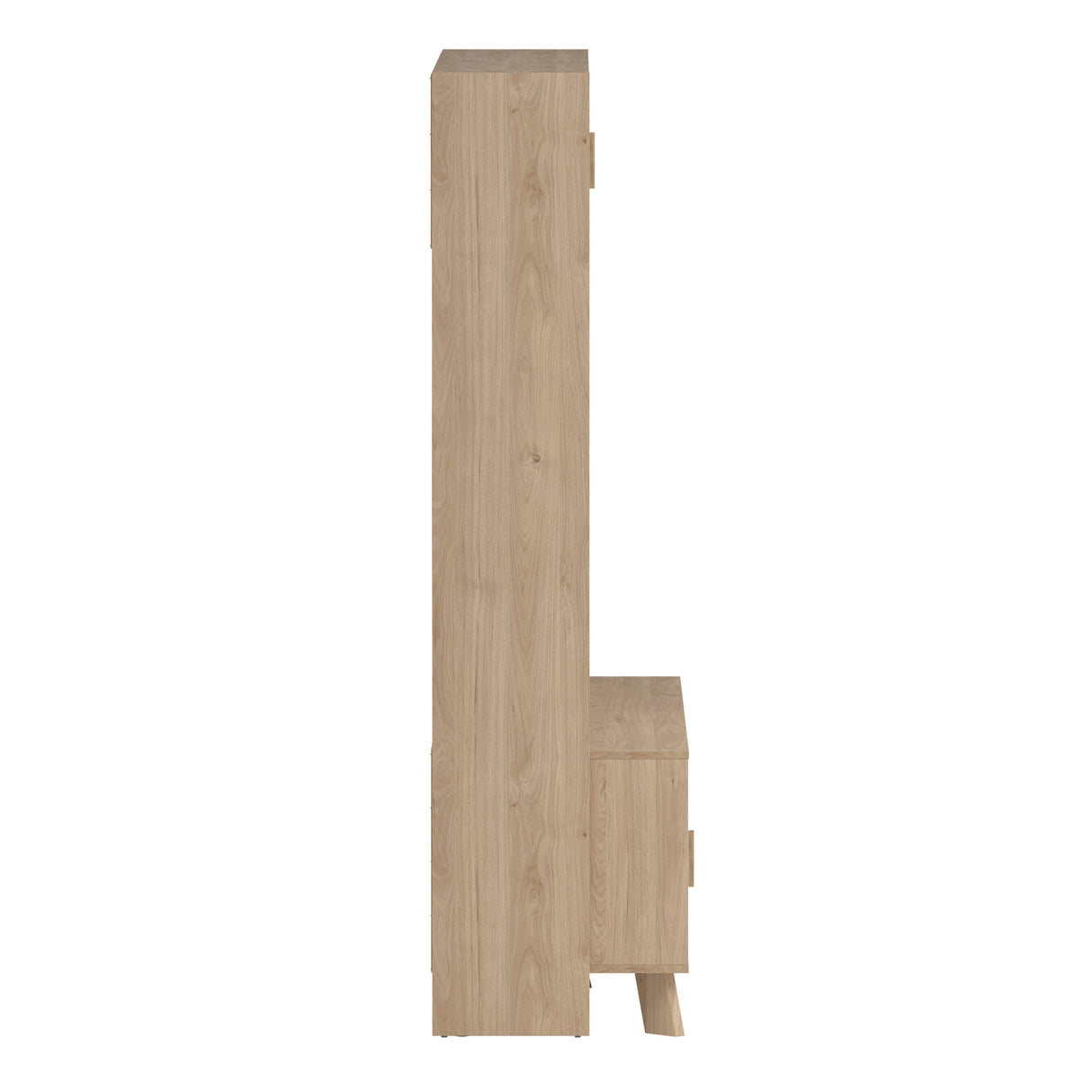 Furniture To Go Ikast TV-Wall Unit with 2 Sliding Doors in Jackson Hickory and White