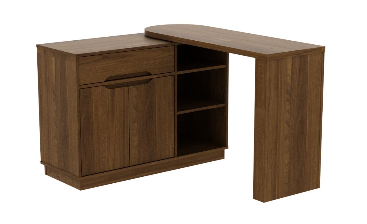 Teknik Revolve Hideaway Walnut Desk - 7700009