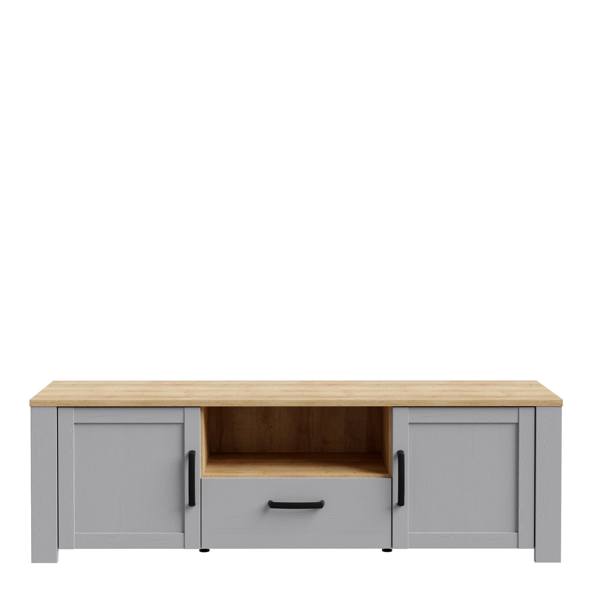 Furniture To Go Bohol 2 Door 1 Drawer TV Unit in Riviera Oak/Grey Oak