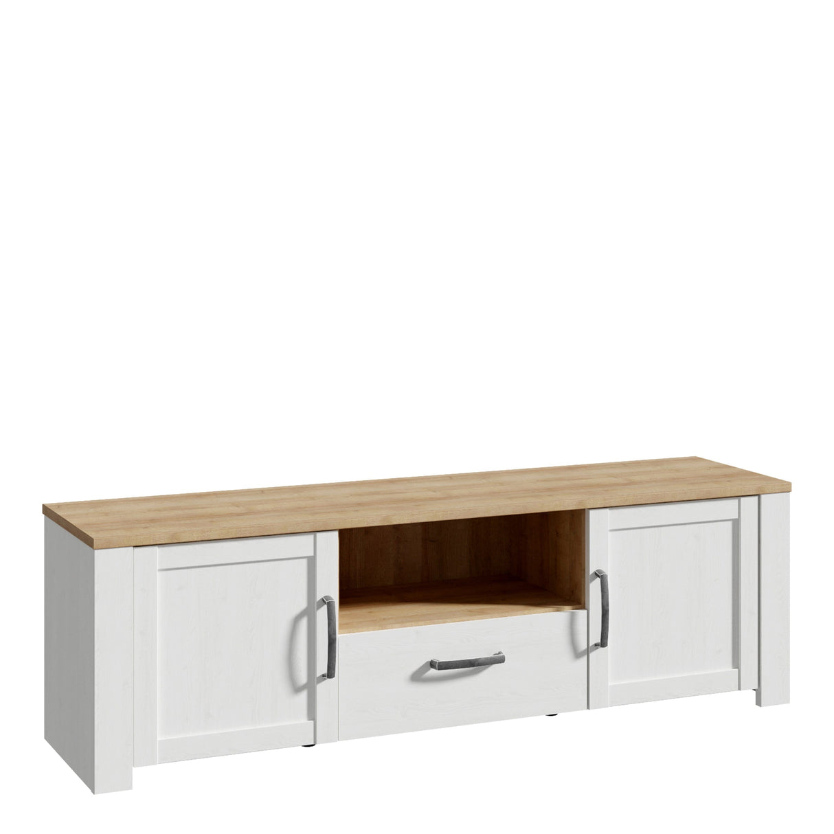 Furniture To Go Bohol 2 Door 1 Drawer TV Unit in Riviera Oak/White