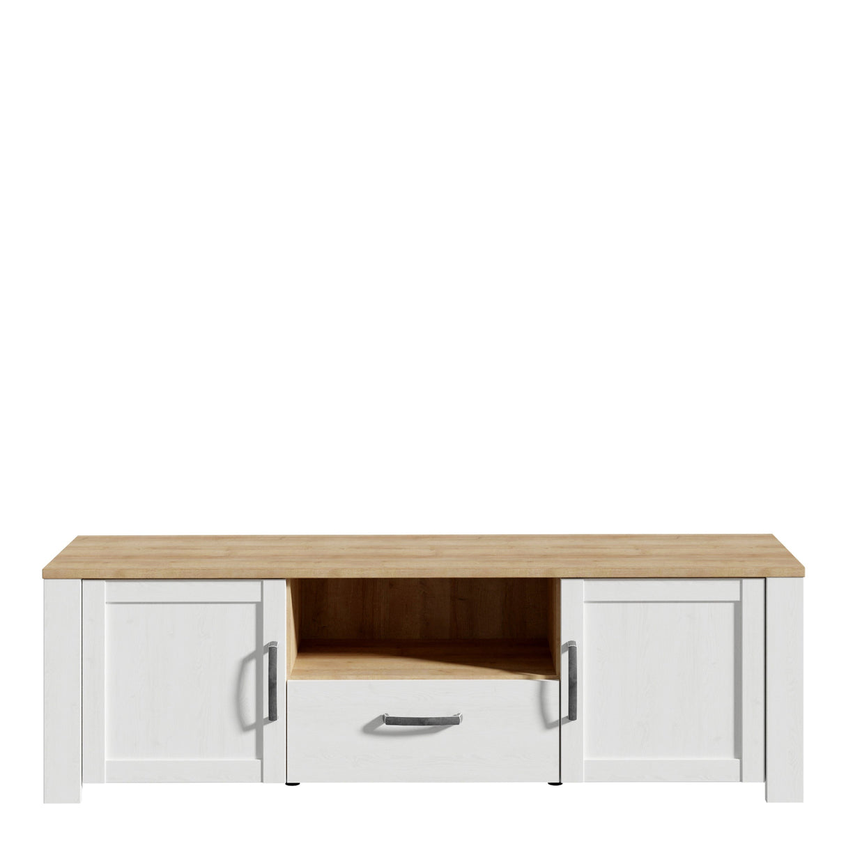 Furniture To Go Bohol 2 Door 1 Drawer TV Unit in Riviera Oak/White