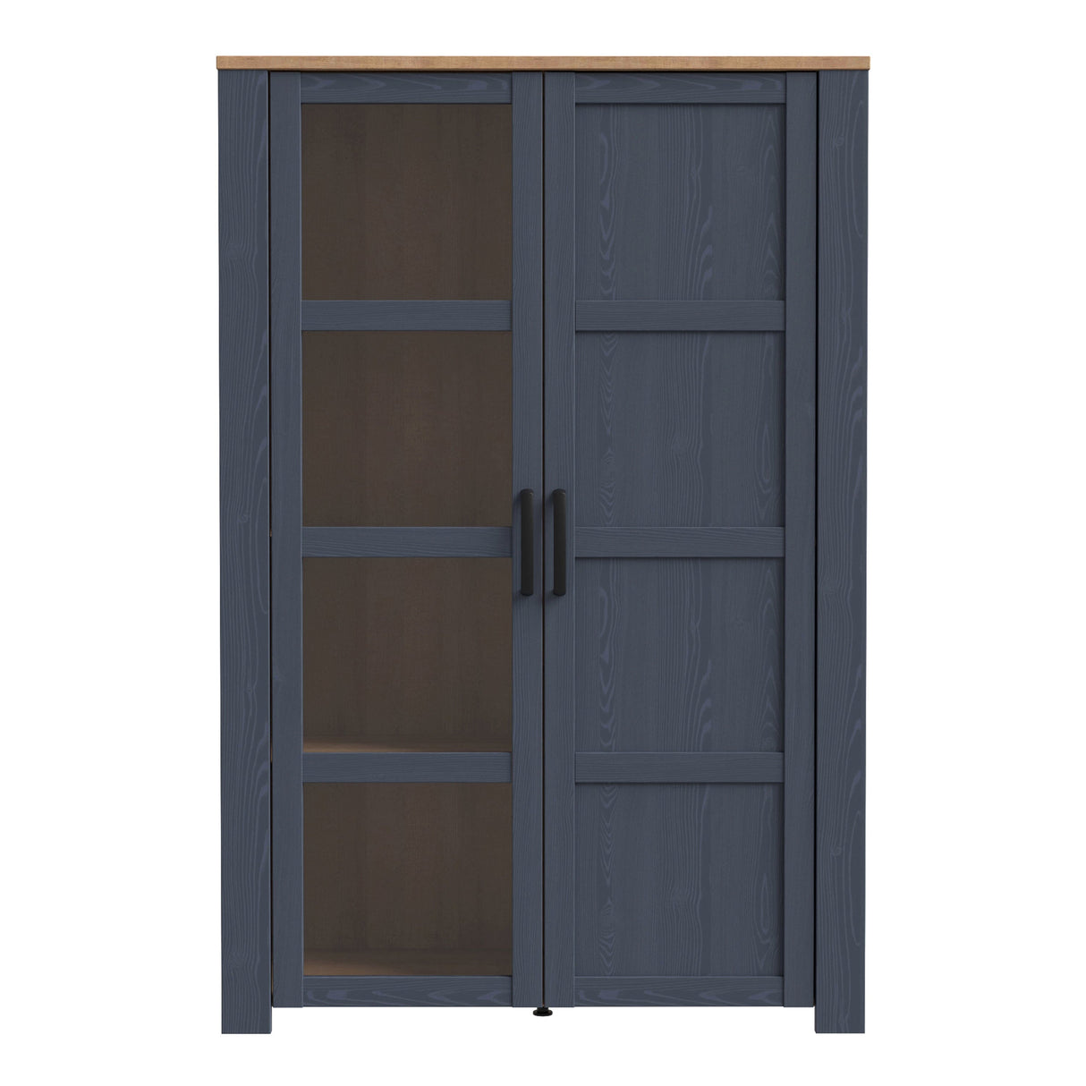Furniture To Go Bohol 2 Door Display Cabinet in Riviera Oak/Navy