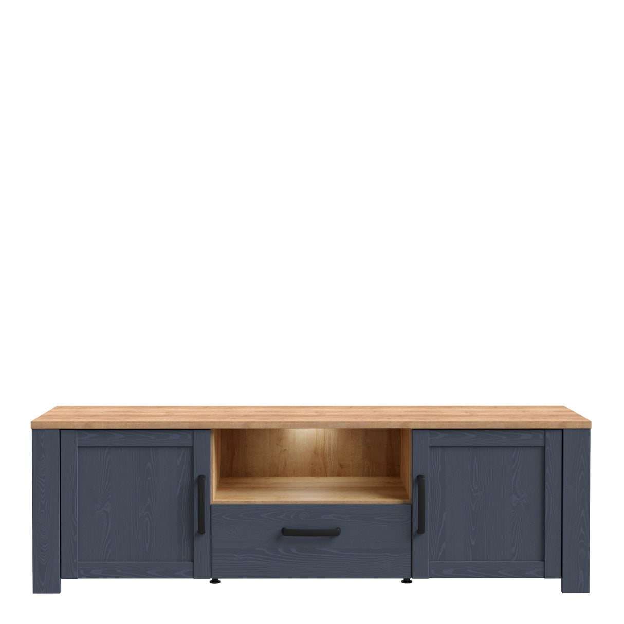 Furniture To Go Bohol TV Unit Inc. LED Light in Riviera Oak/Navy