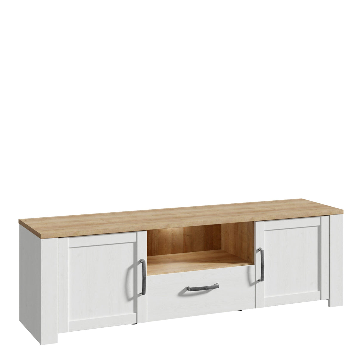 Furniture To Go Bohol TV Unit inc. LED Light in Riviera Oak/White
