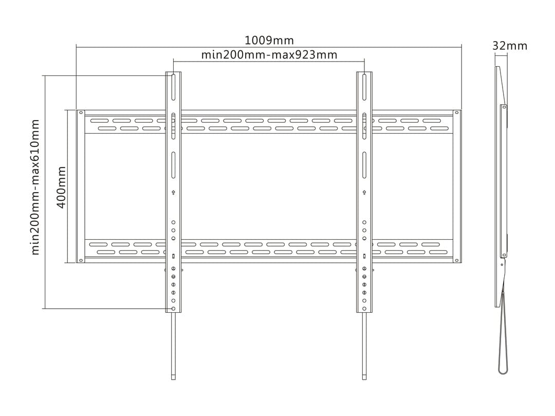 Multibrackets M Universal Heavy Duty TV Wall Bracket up to 100Kg