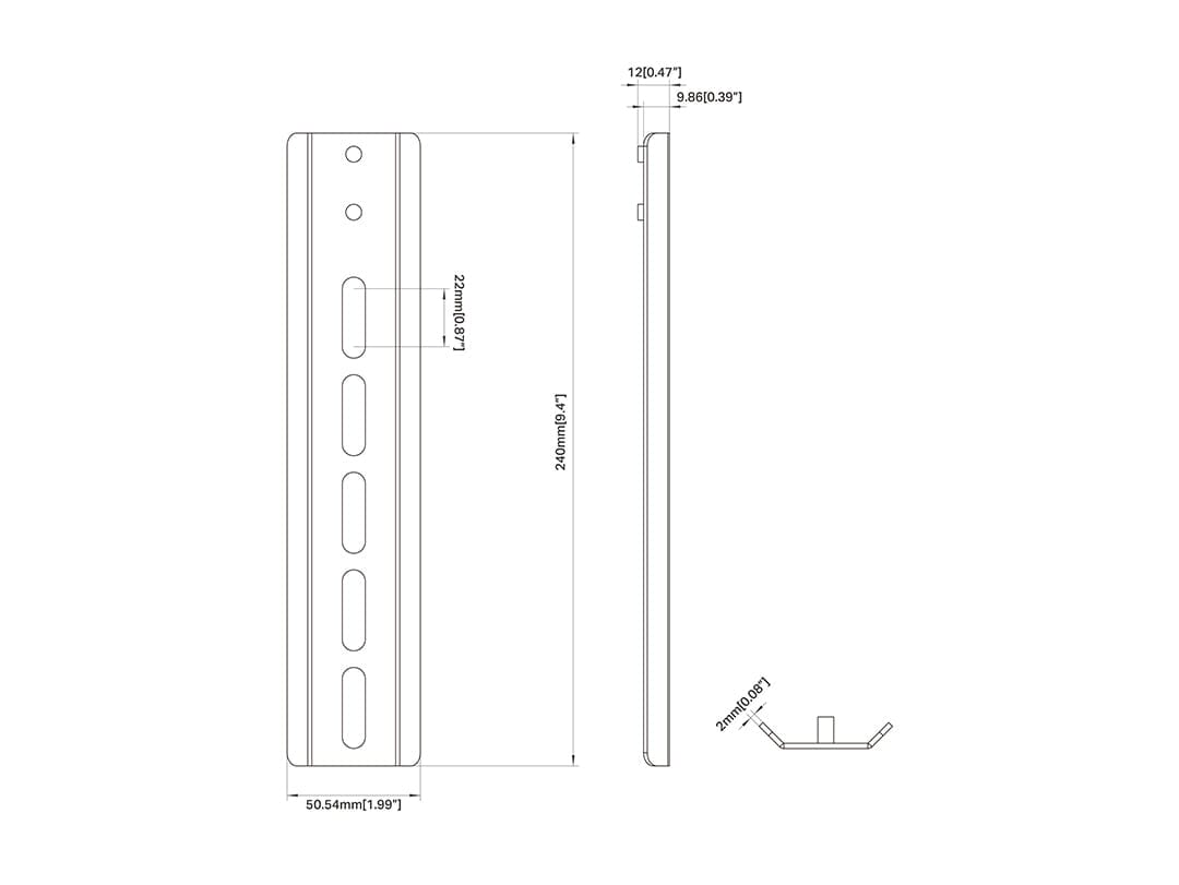 Multibrackets M VESA Extension Kit 200mm - Mounting component ( extension brackets ) for LCD / LED panel - black - screen size: 40" - 86" - semi universal