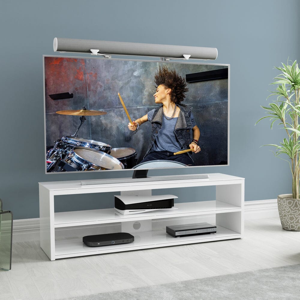 AVF Universal Soundbar Mounting Kit – Sonos Compatible (White)