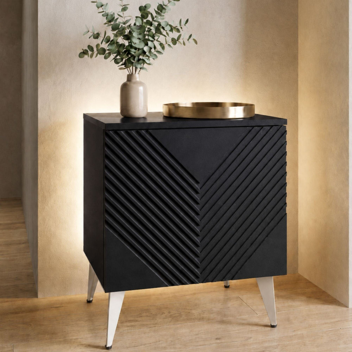 Frank Olsen Black AVA Lamp Table with Mood Lighting