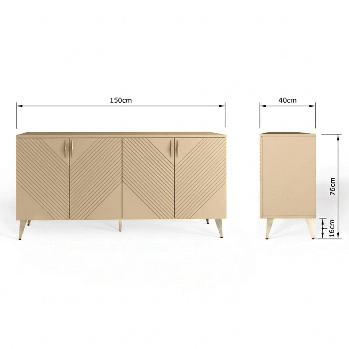 Frank Olsen AVA Natural Stone Large Sideboard with LED Mood Lighting