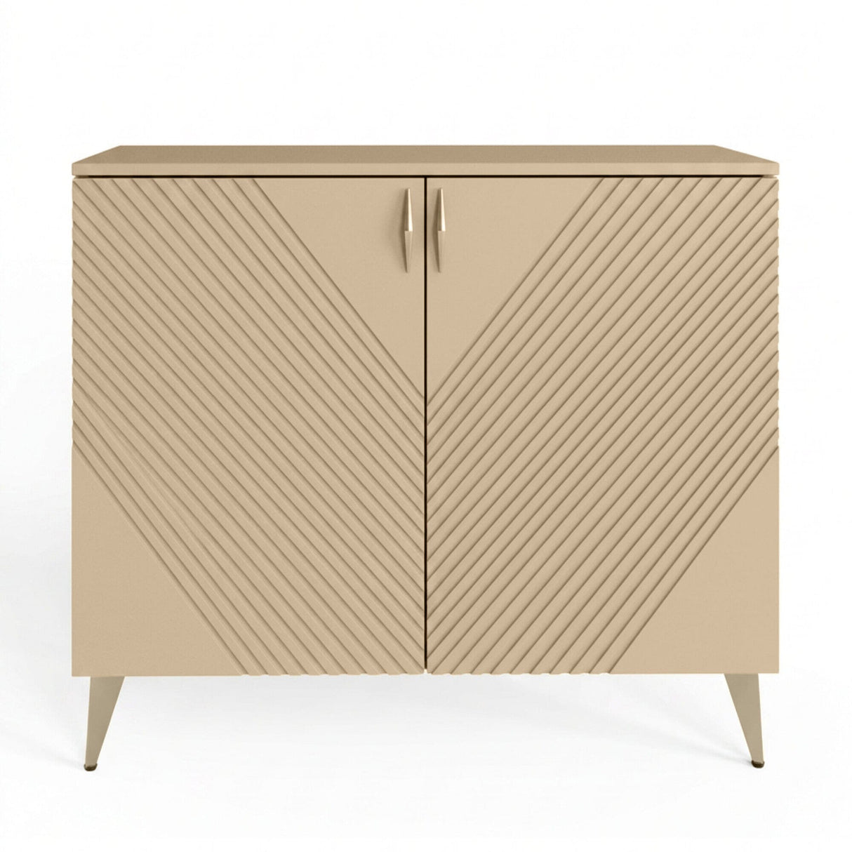 Frank Olsen AVA Natural Stone Tall Sideboard with Mood Lighting & Wireless Phone Charging