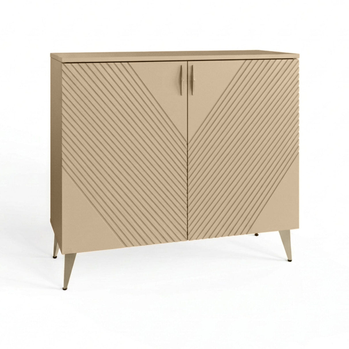 Frank Olsen AVA Natural Stone Tall Sideboard with Mood Lighting & Wireless Phone Charging