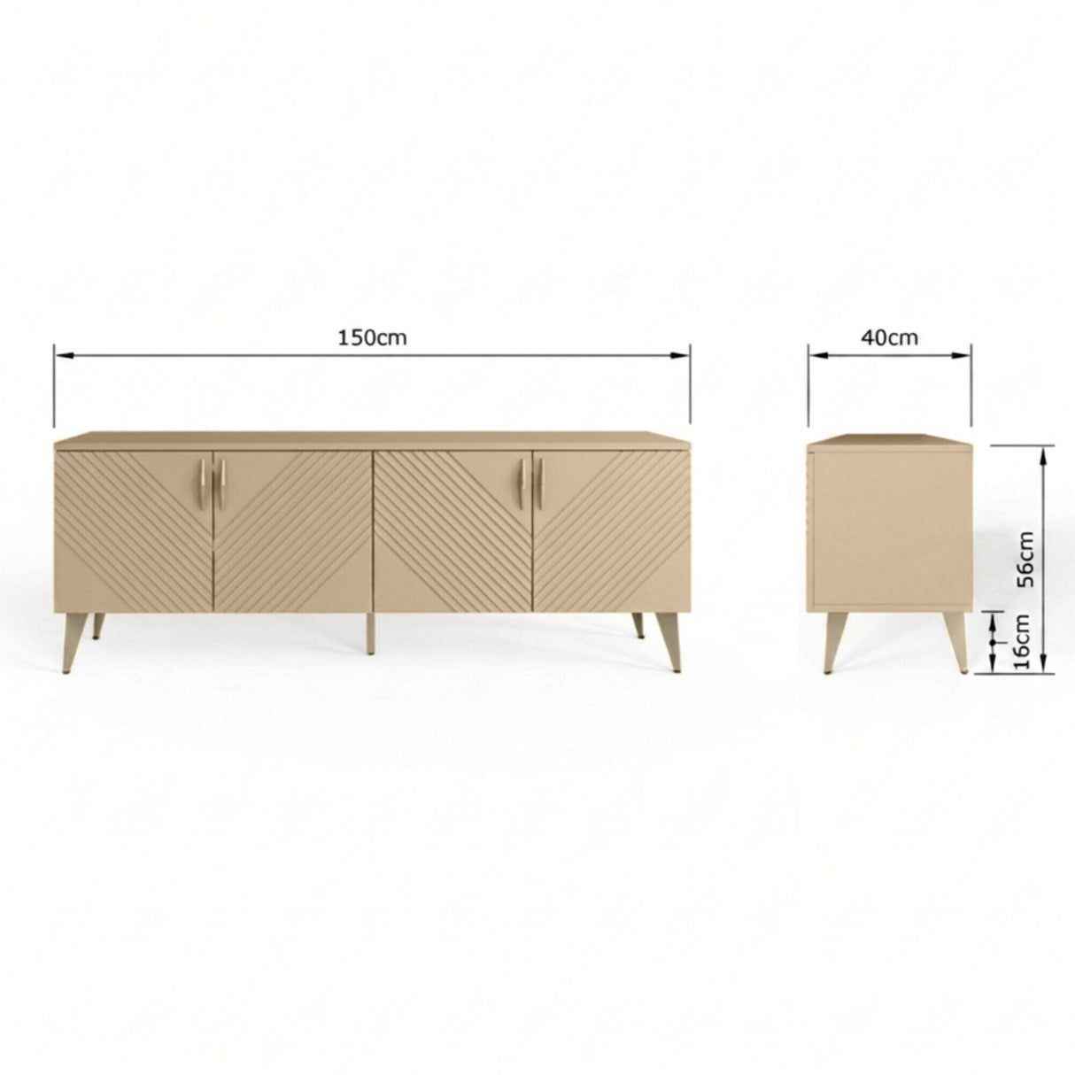 Frank Olsen AVA Natural Stone TV Cabinet with Mood Lighting for TV's up to 70"