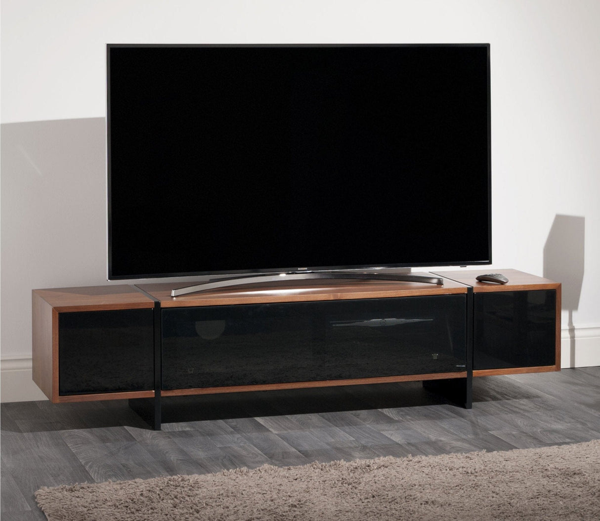 AVF ED160W Edge Walnut TV Stand up to 80"