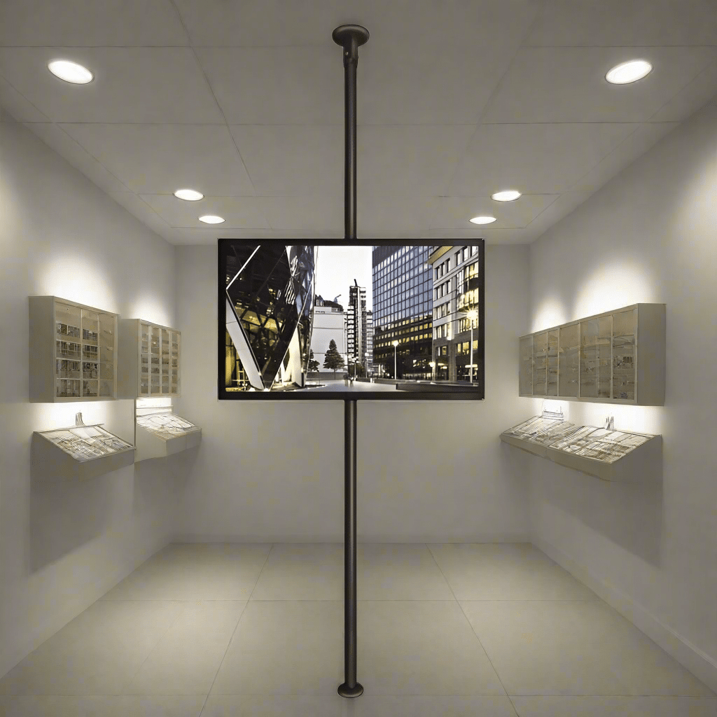 B-Tech BT2MFCLF40-65 Floor to Ceiling TV Bracket with 2m Pole