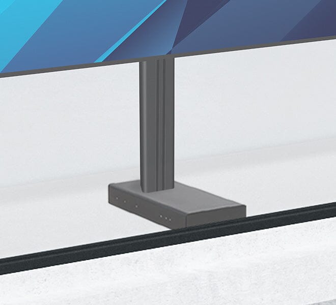 B-Tech BT8587 Bolt-Down Pole Mounted Digital Signage Stand With Retractable Base