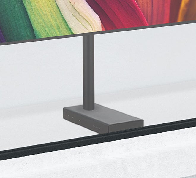 B-Tech BT8577 Bolt-Down Pole Mounted Digital Signage Stand With Retractable Base