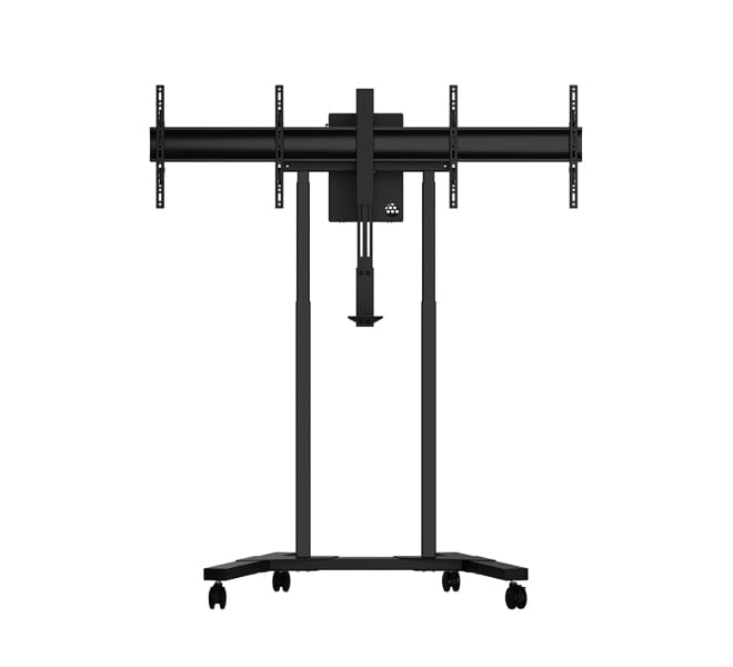 B-Tech BT8554 E-Lift Motorised Height Adjustable Twin Screen VC Trolley