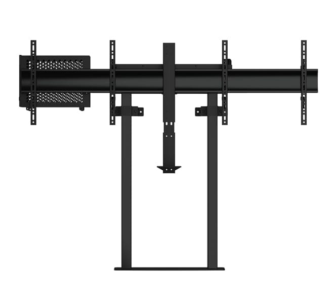 B-Tech BT8555 E-Lift Motorised Height Adjustable Twin Screen VC Floor To Wall Stand