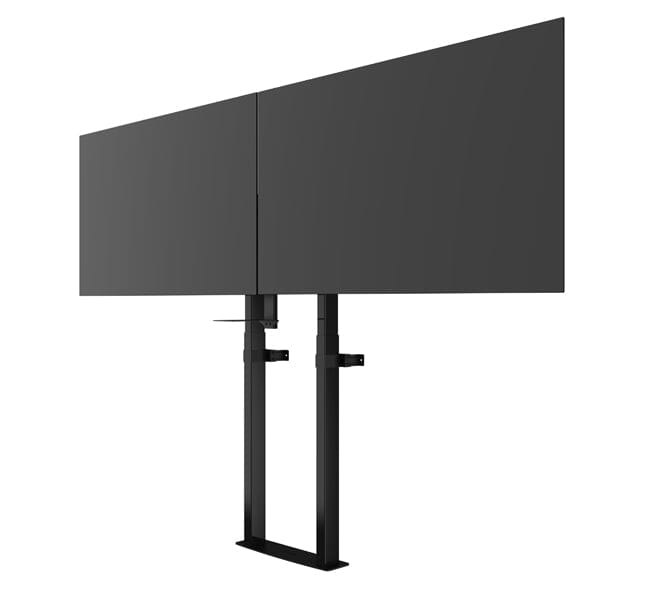 B-Tech BT8557 E-Lift XL Motorised Height Adjustable Twin Screen VC Floor To Wall Stand