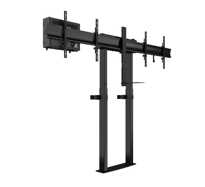 B-Tech BT8557 E-Lift XL Motorised Height Adjustable Twin Screen VC Floor To Wall Stand