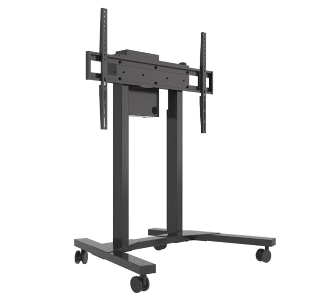 B-Tech BT8558 E-Lift Motorised Height Adjustable Flat Screen TV Trolley