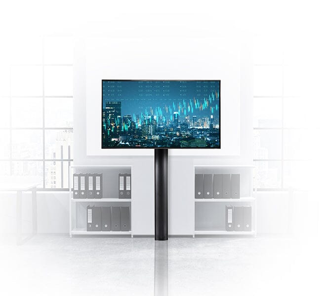 B-Tech BT8700 Premium Floor to Wall Single Screen TV Stand 1.4m Tall