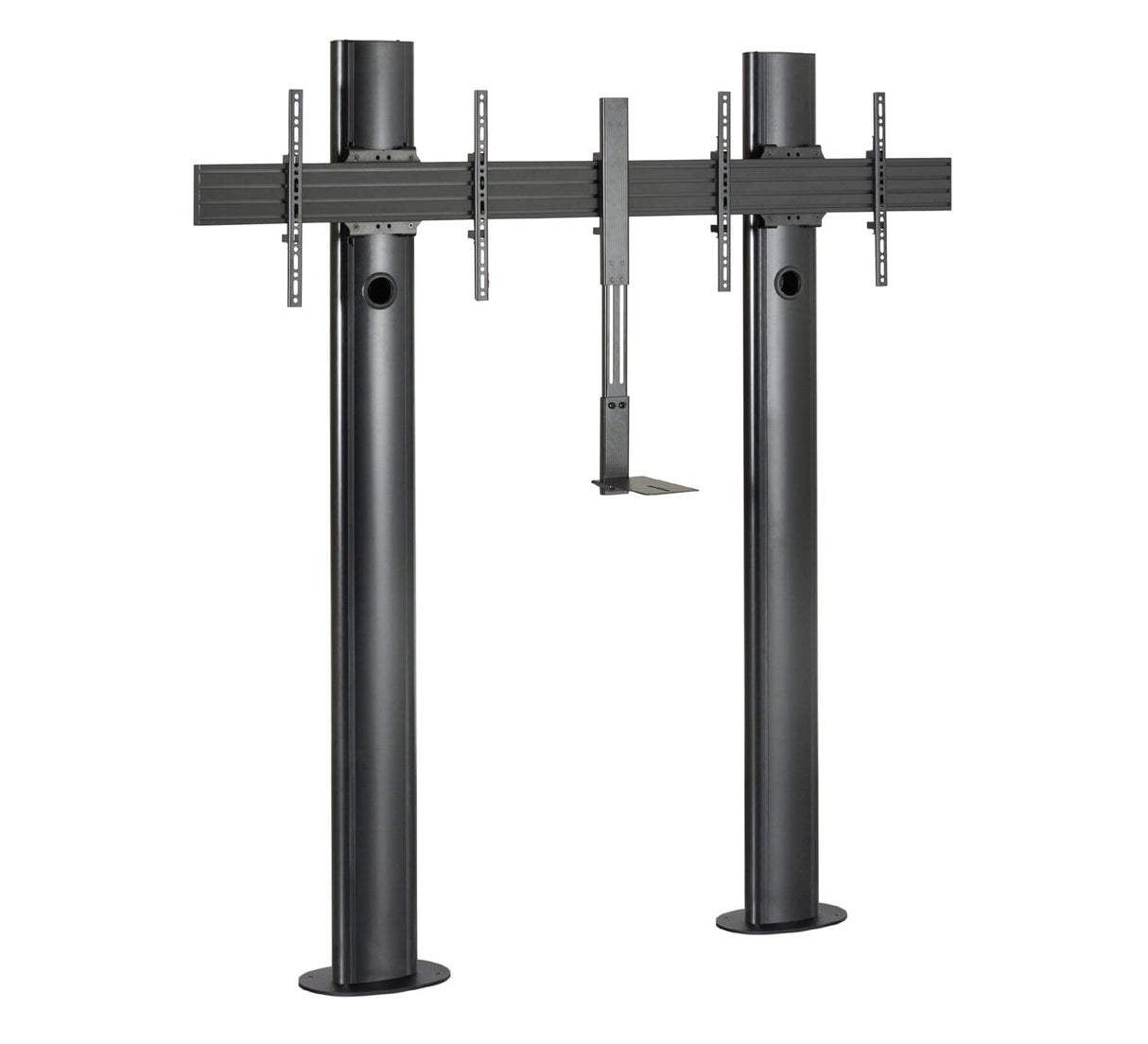 B-Tech BT8711 Premium Bolt Down Twin Screen VC TV Stand 2m Tall