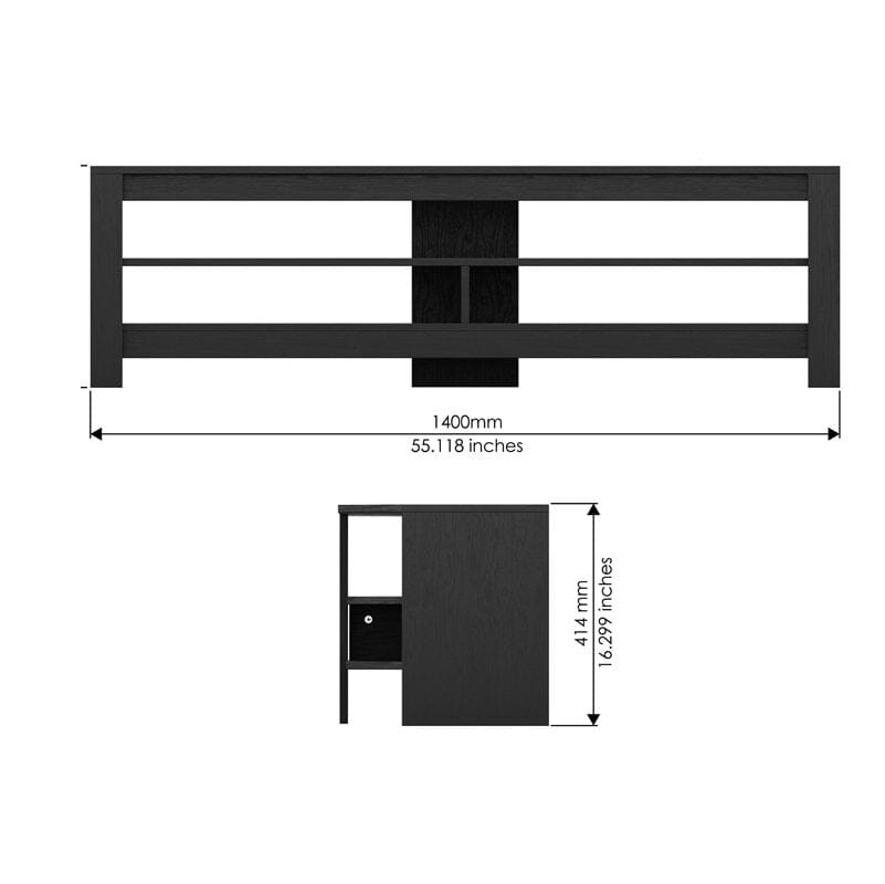 AVF CA140BO Calibre Flat TV Stand in Black Oak suits Up To 65" TVs