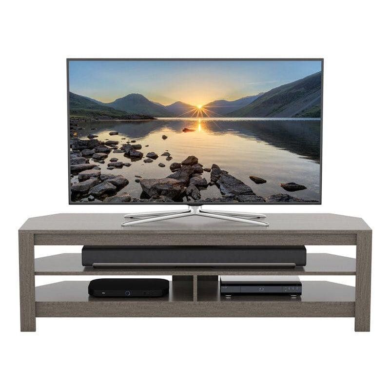 Techlink CA140GRE Calibre Flat TV Stand in Grey Oak suits Up To 65" TV
