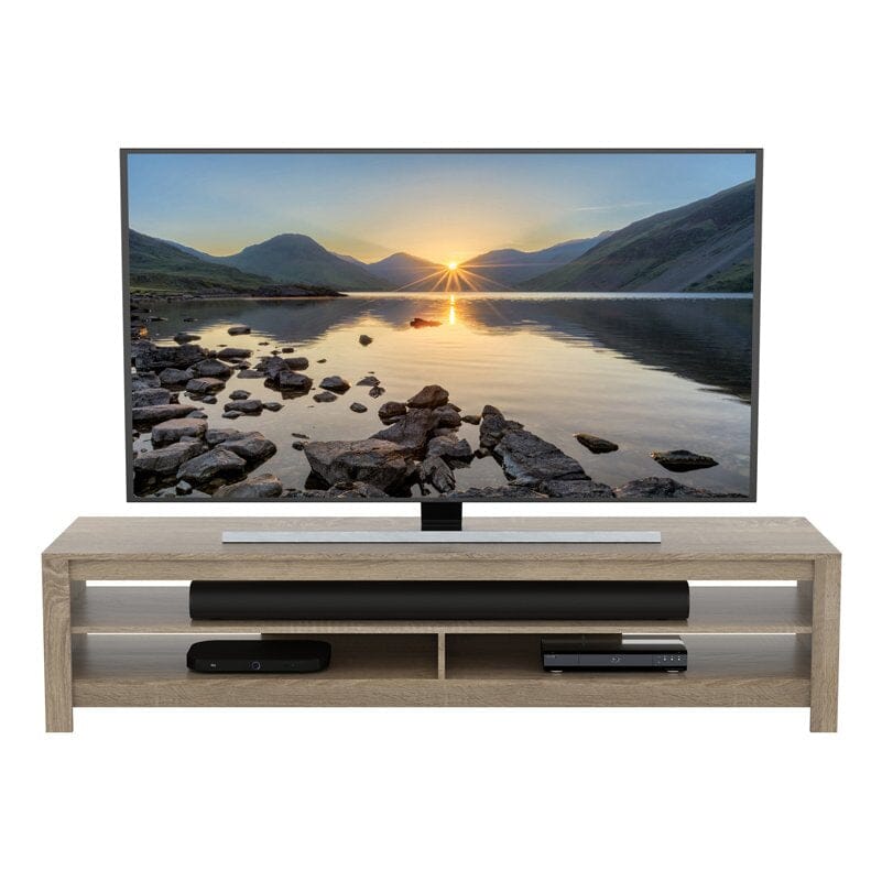 AVF CA180RGO Calibre Flat TV Stand in Rustic Oak suits Up To 85" TVs
