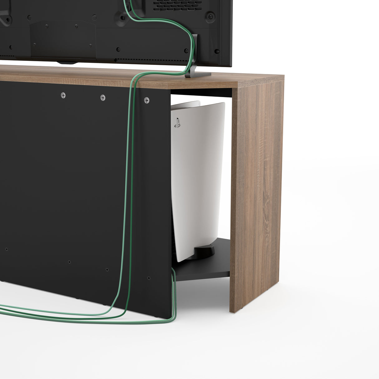 AVF Calibre Alto 1.2m TV Stand with Vertical Storage - Rustic Sawn Oak