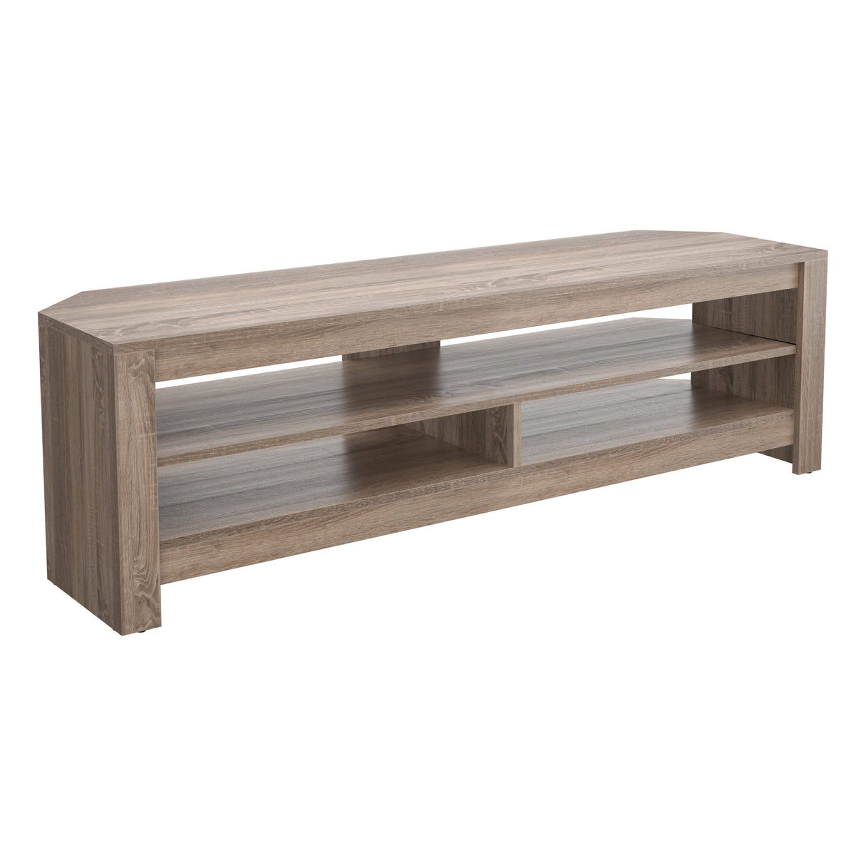 AVF Calibre Sound 1.4m TV Stand with Sliding Shelf - Rustic Sawn Oak