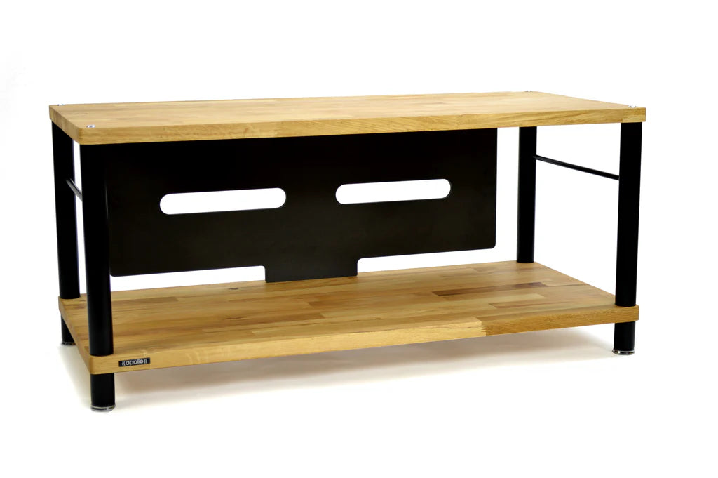 Apollo Storm 10 Solid Oak 2 Shelf AV Storage Hifi Rack