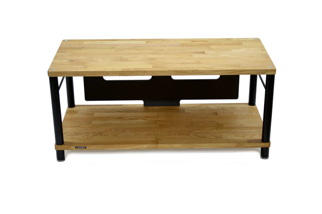 Apollo Storm 10 Solid Oak 2 Shelf AV Storage Hifi Rack