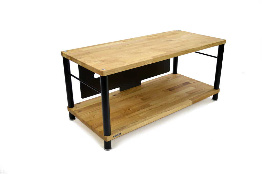Apollo Storm 10 Solid Oak 2 Shelf AV Storage Hifi Rack