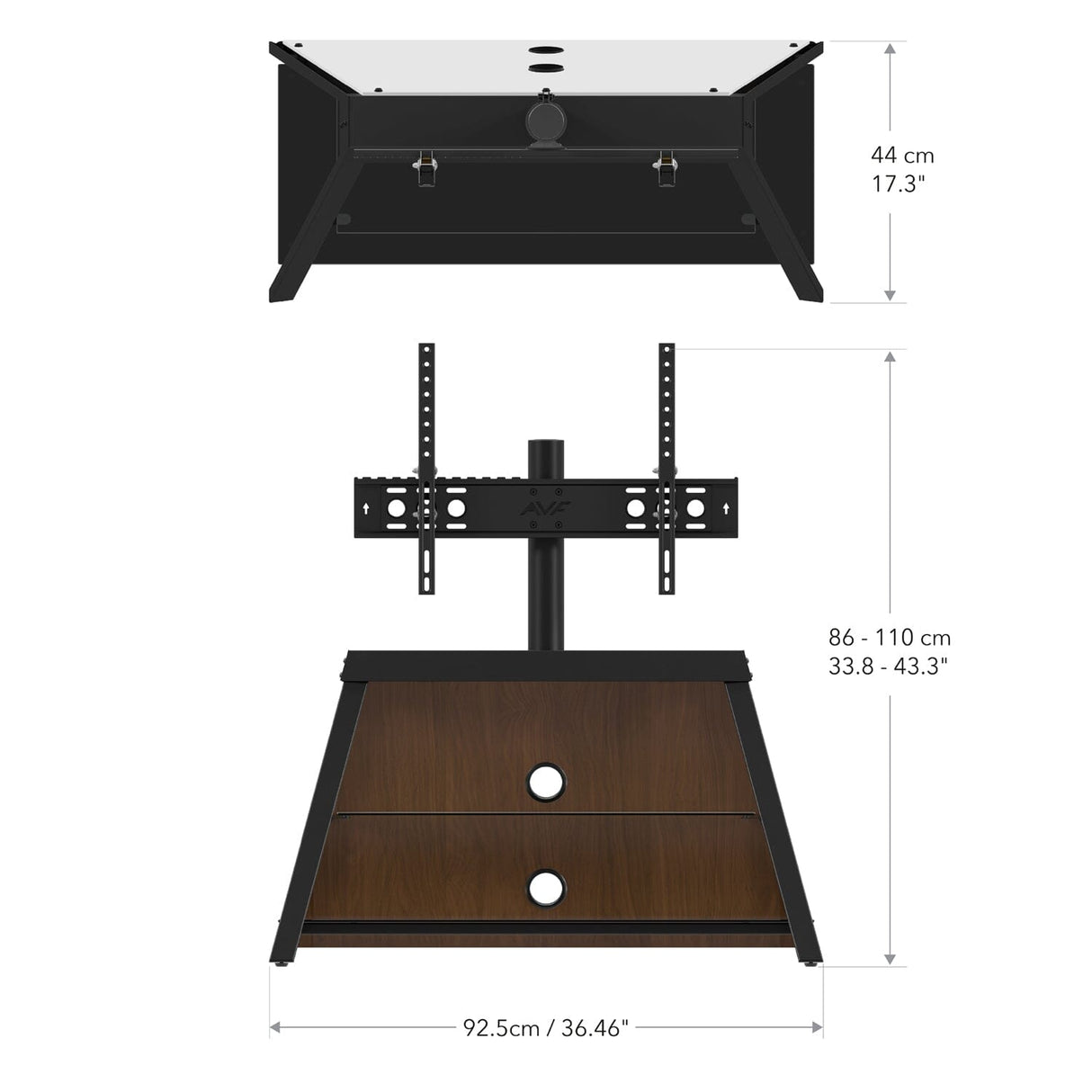 AVF Options Easel 92.5cm TV Stand with Mount, for TVs 37- 65"